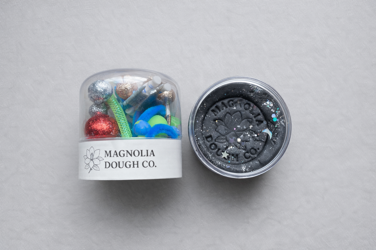Space Sensory Play Dough Jar