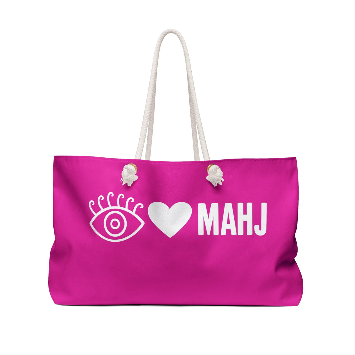 Colorful Weekender Bag: I Love Mahj Travel Tote