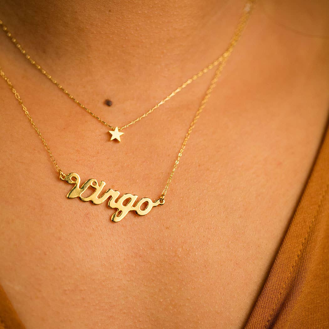 Zodiac Script Necklaces – Singles