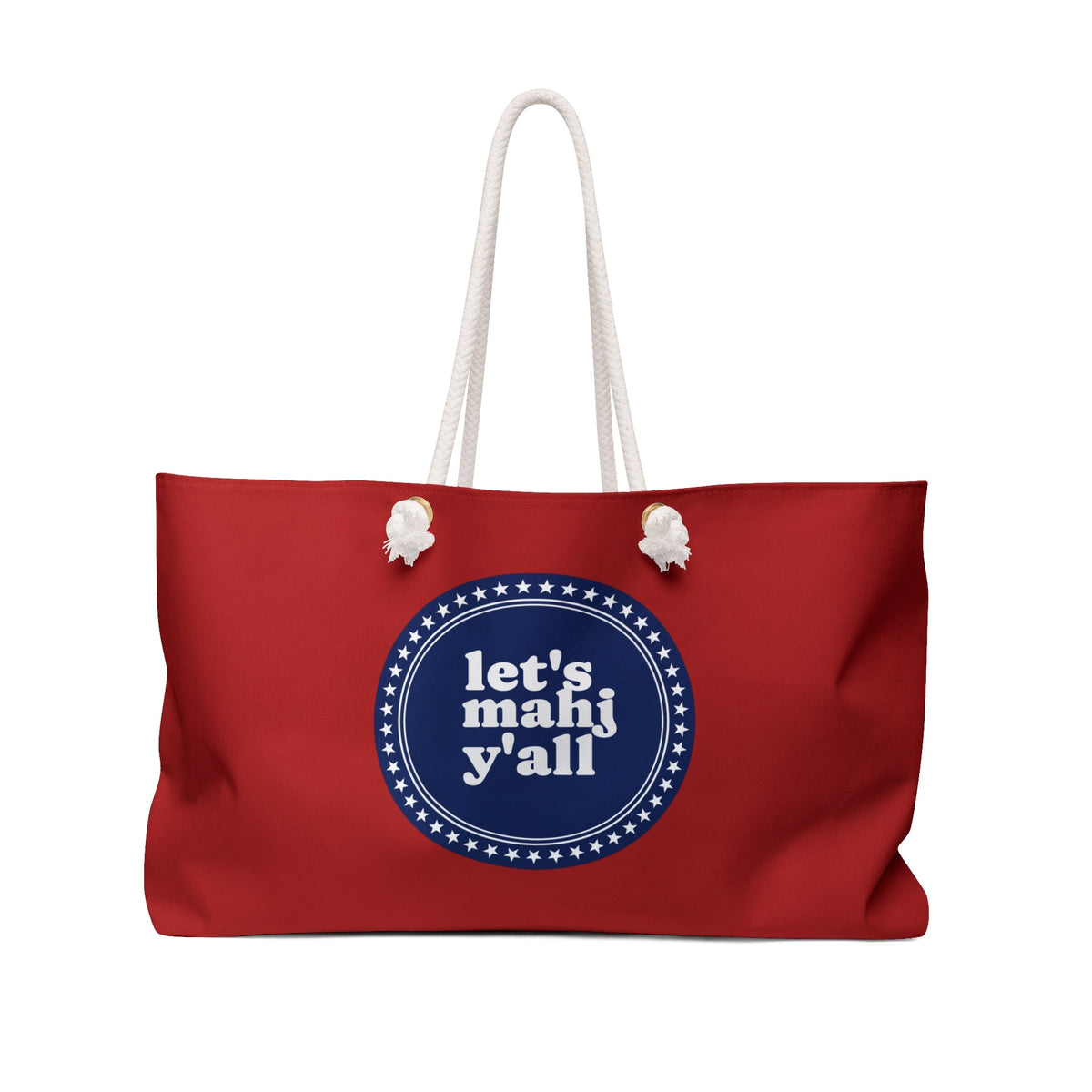Colorful Weekender Bag: Let's Mahj Y'all Travel Tote