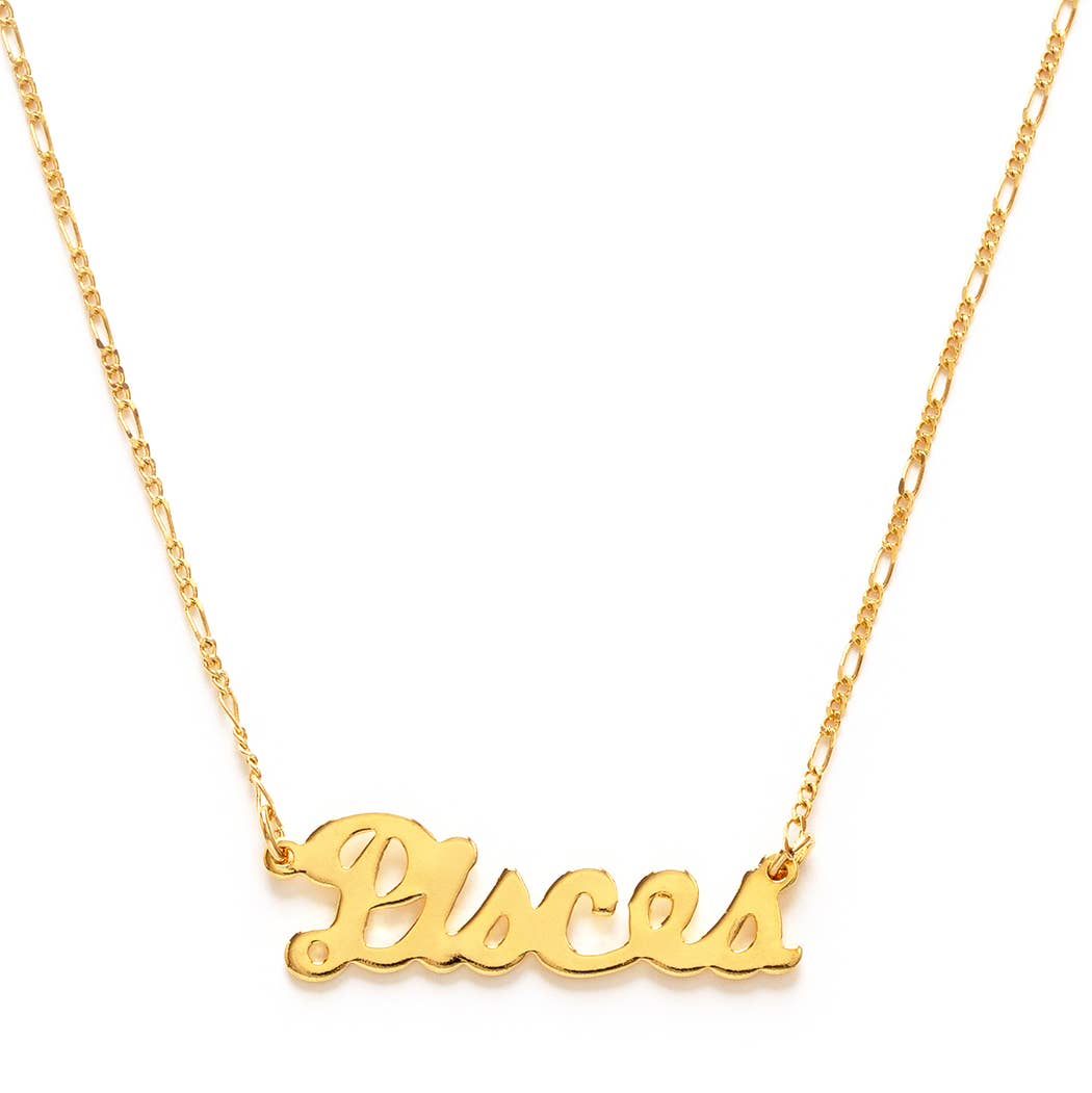 Zodiac Script Necklaces – Singles