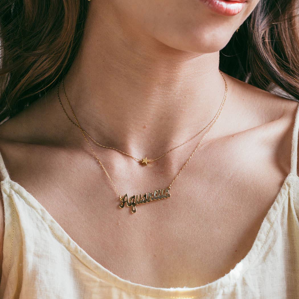 Zodiac Script Necklaces – Singles