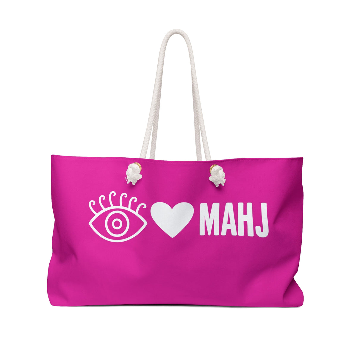 Colorful Weekender Bag: I Love Mahj Travel Tote