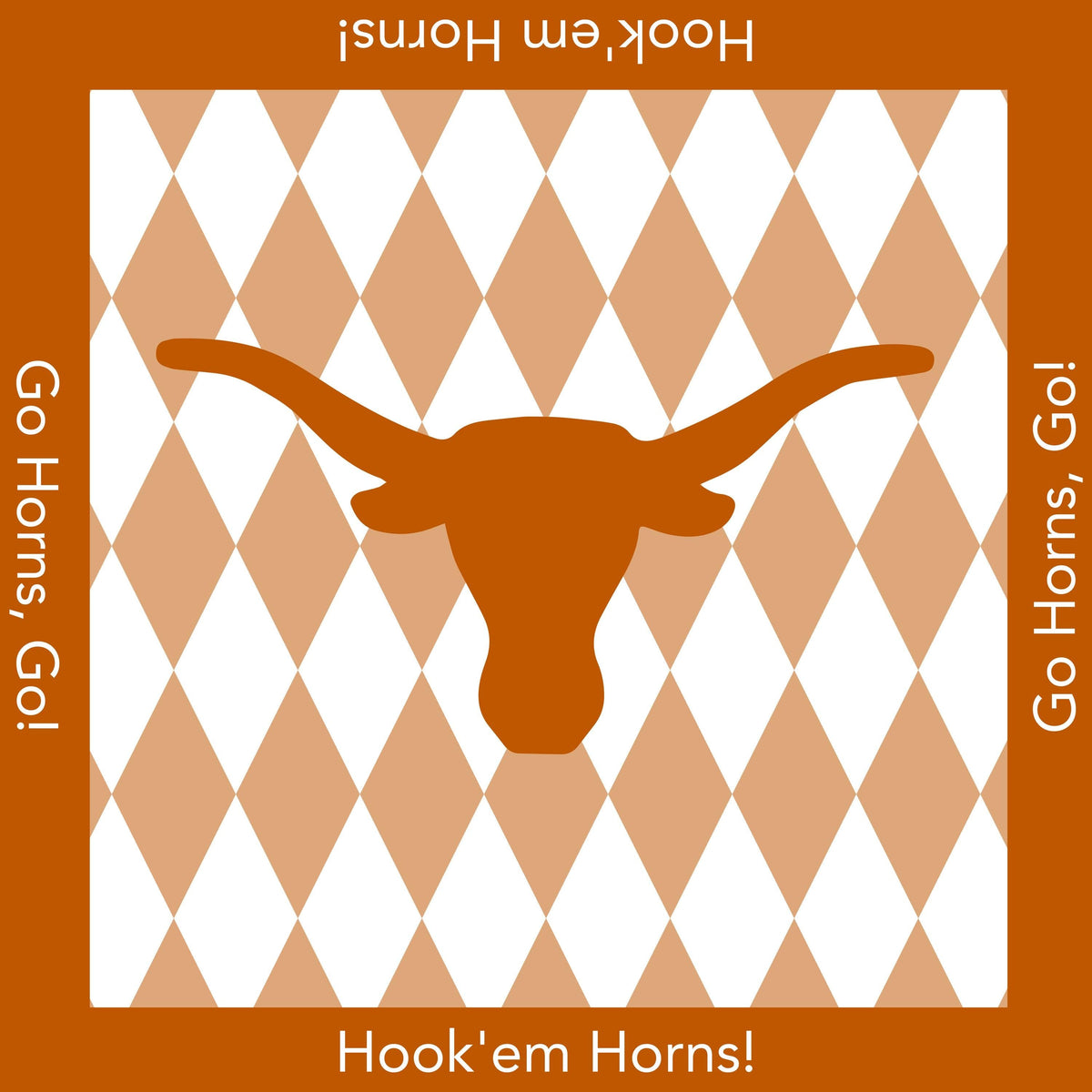 Texas Horns Neoprene Mahjong Mat