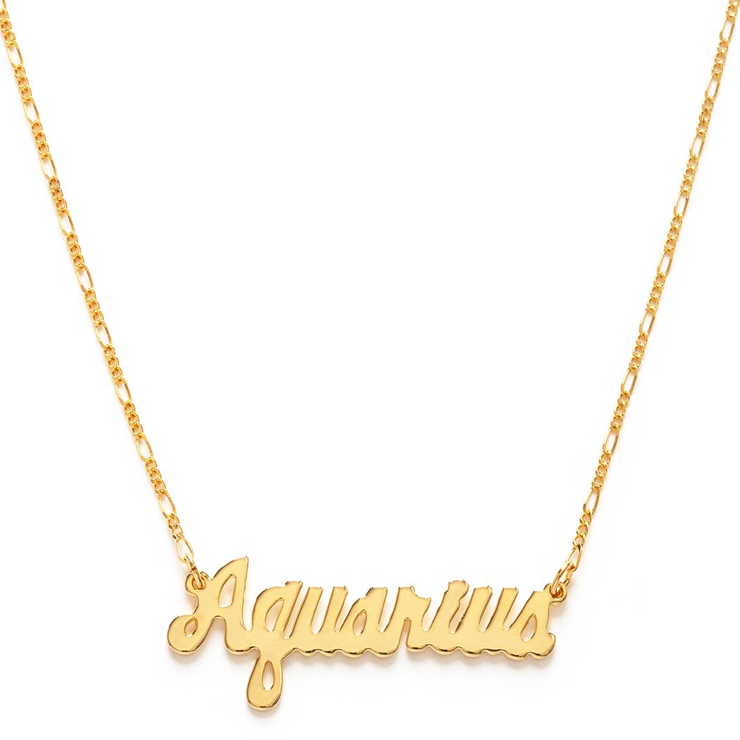 Zodiac Script Necklaces – Singles