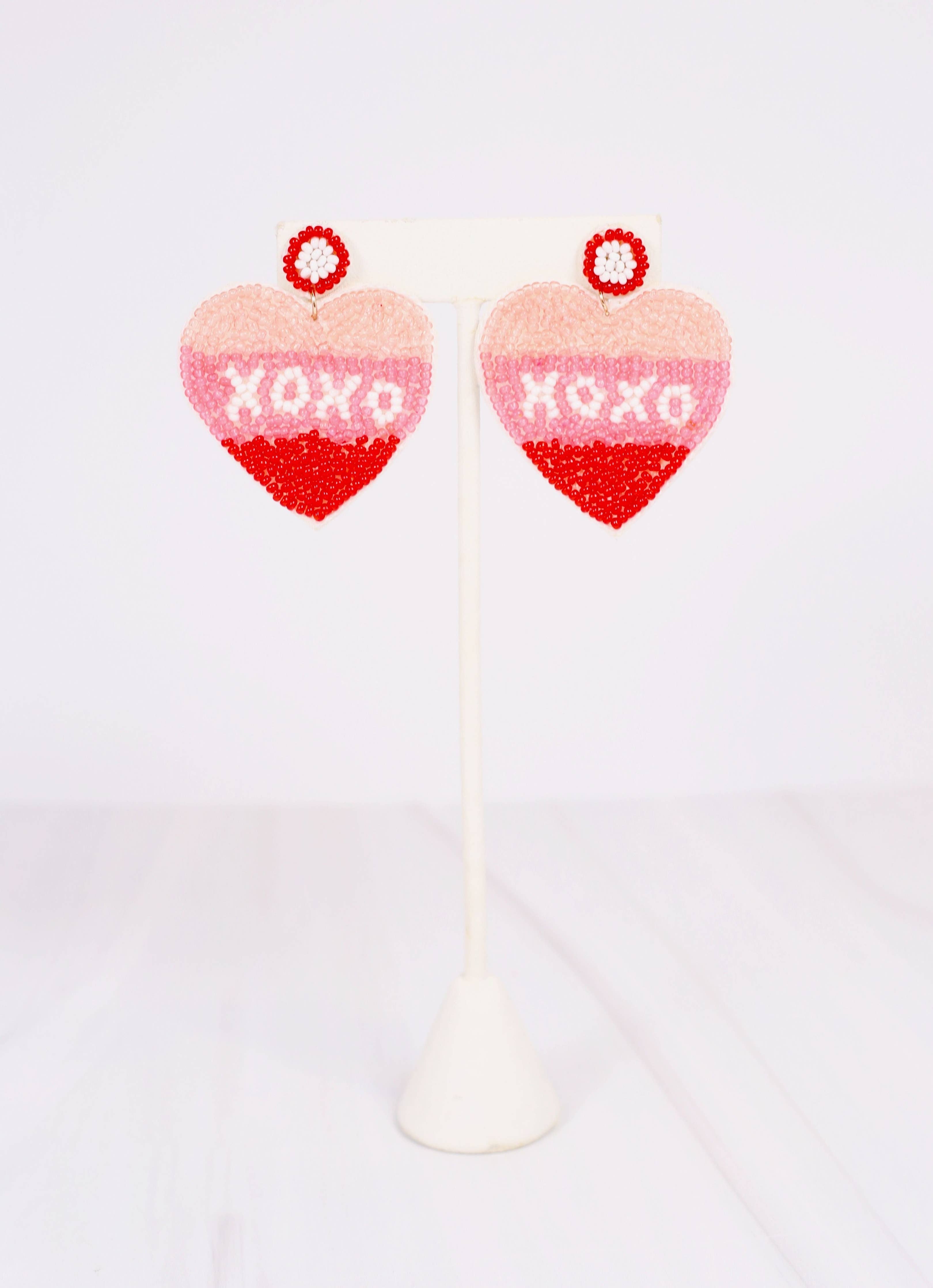 XOXO Ombre Heart Earring PINK MULTI