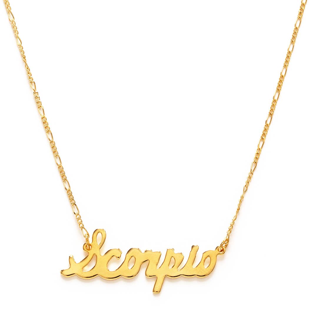 Zodiac Script Necklaces – Singles