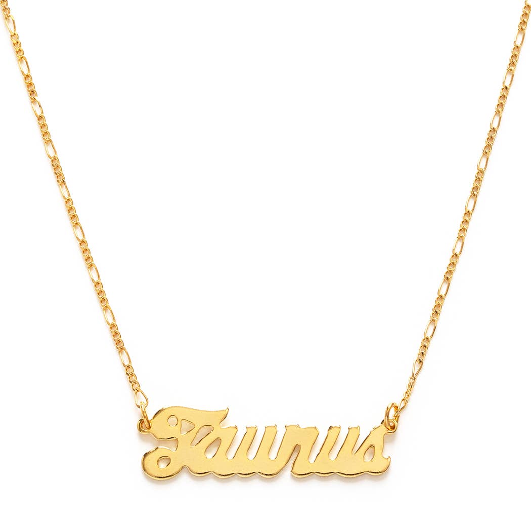 Zodiac Script Necklaces – Singles