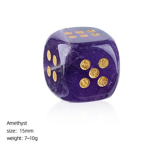 Natural Semi-Precious Gemstone Mahjong Dice – Set of 2