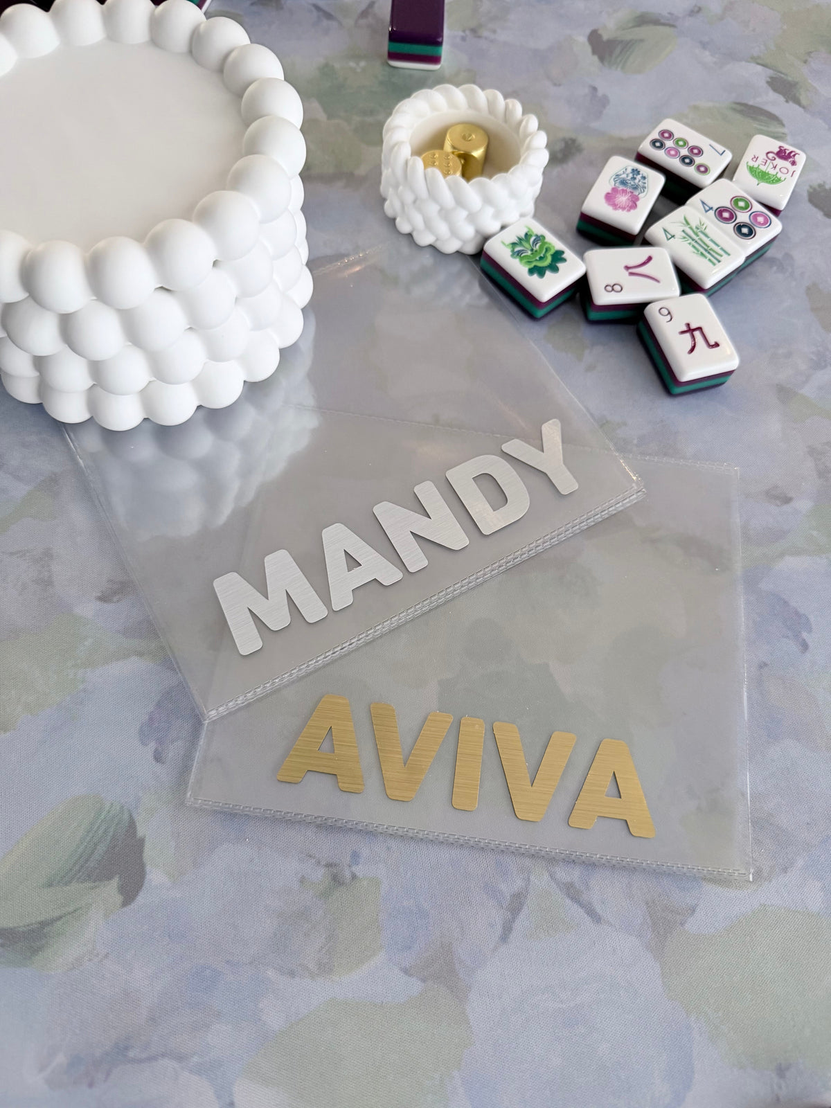 PERSONALIZED MAHJONG CARD HOLDER