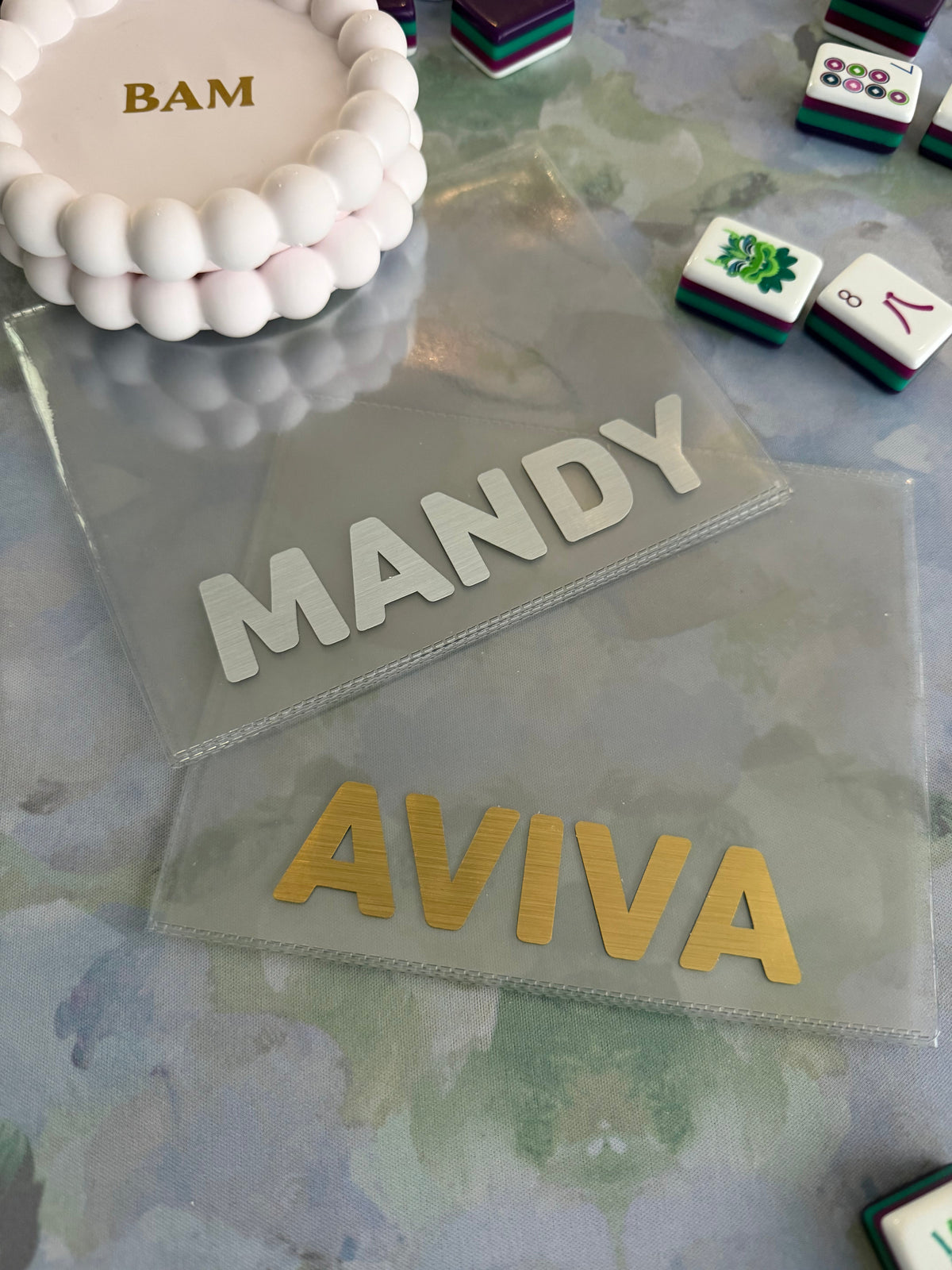 PERSONALIZED MAHJONG CARD HOLDER