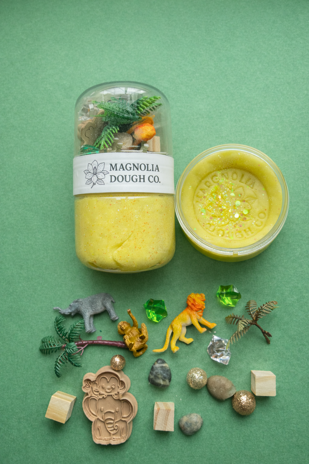 Jungle Sensory Play Dough Jar