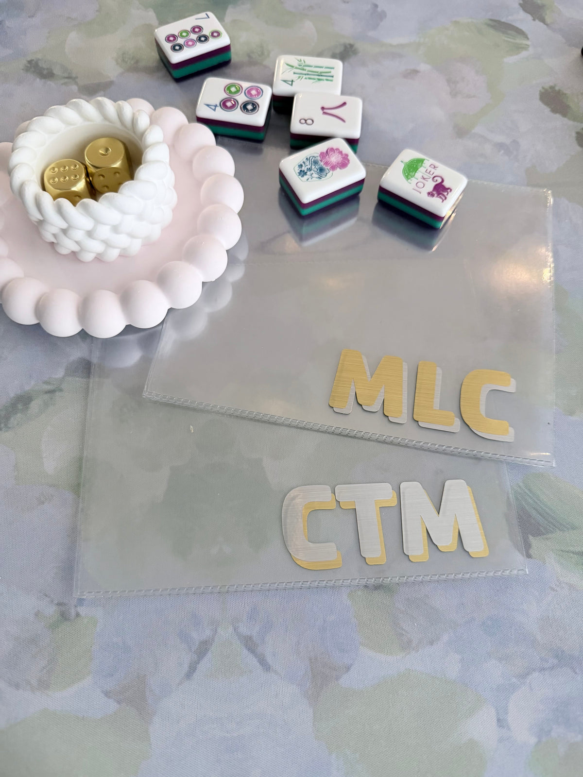 PERSONALIZED MAHJONG CARD HOLDER
