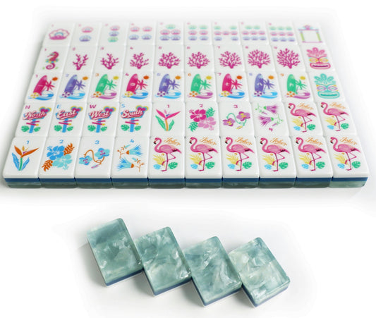 Coastal Breeze Mahjong Tile Set