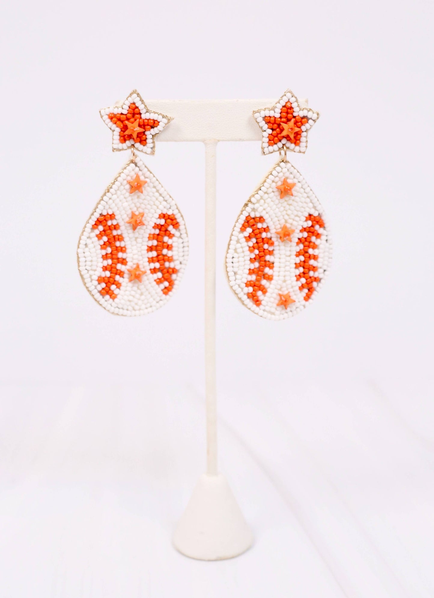 Ballgame Best Earring White/Orange