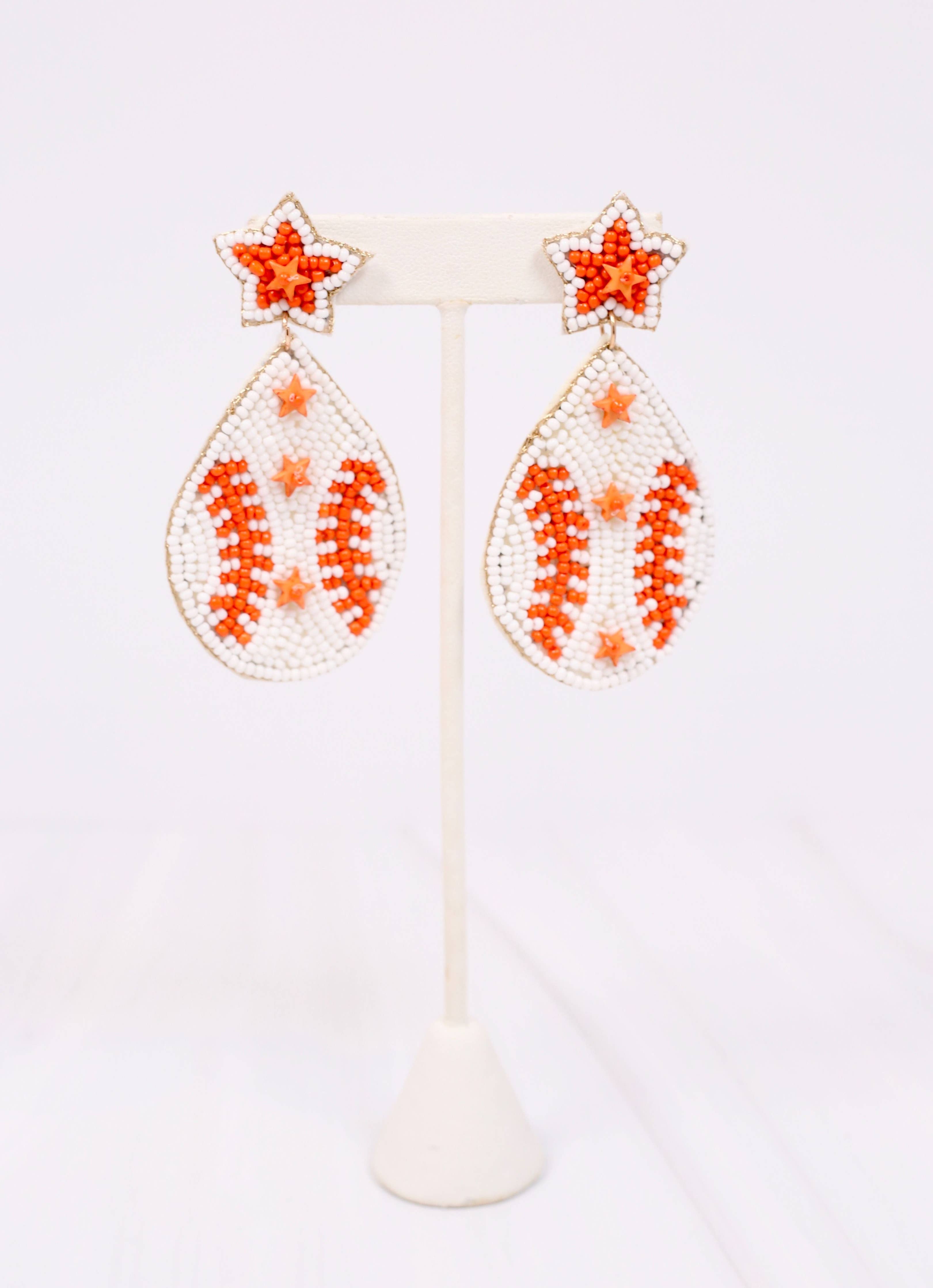 Ballgame Best Earring White/Orange