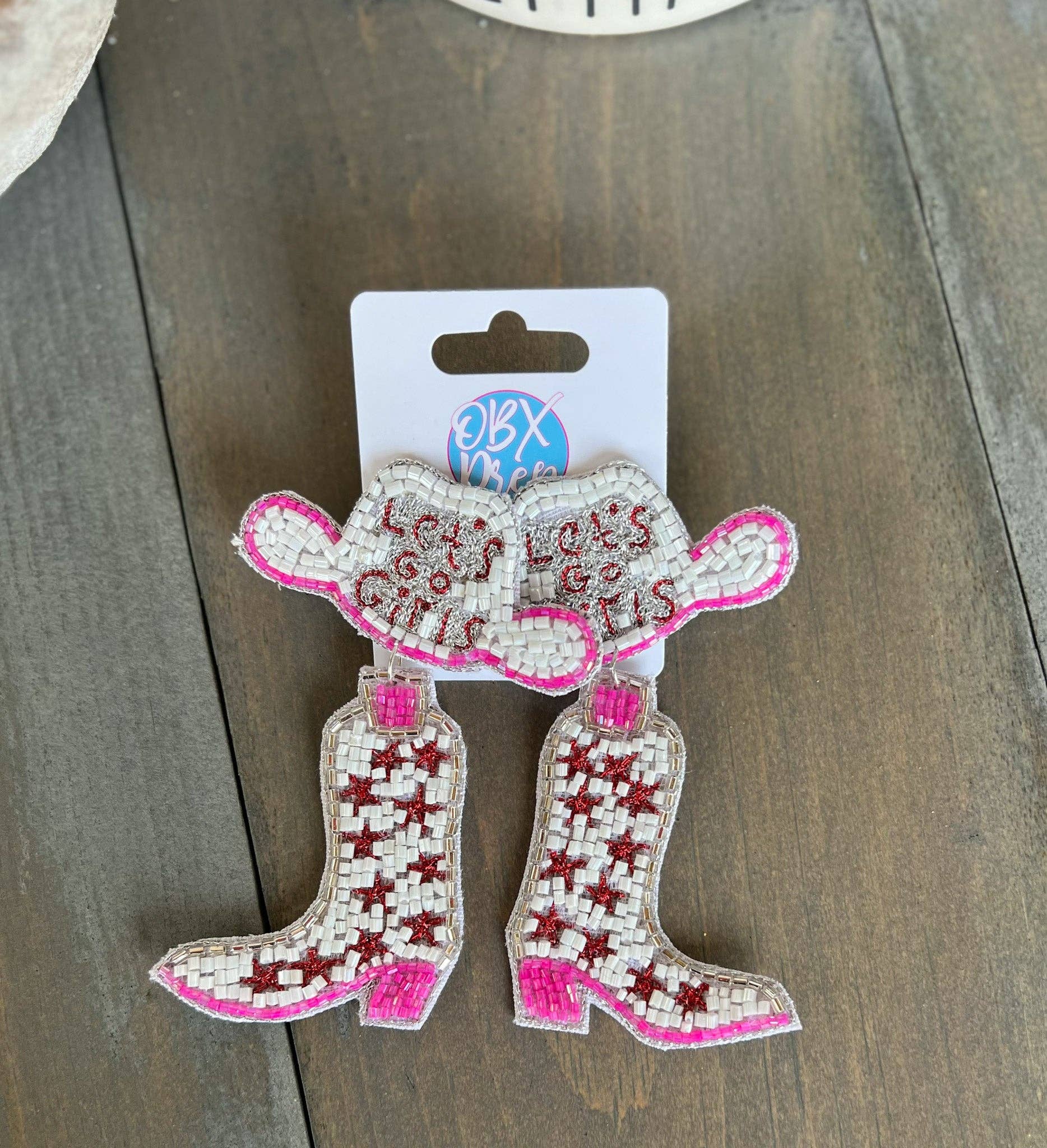 Shania Beaded Boot Earrings