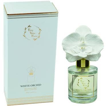White Orchid Golden Flower Diffuser Gift Set