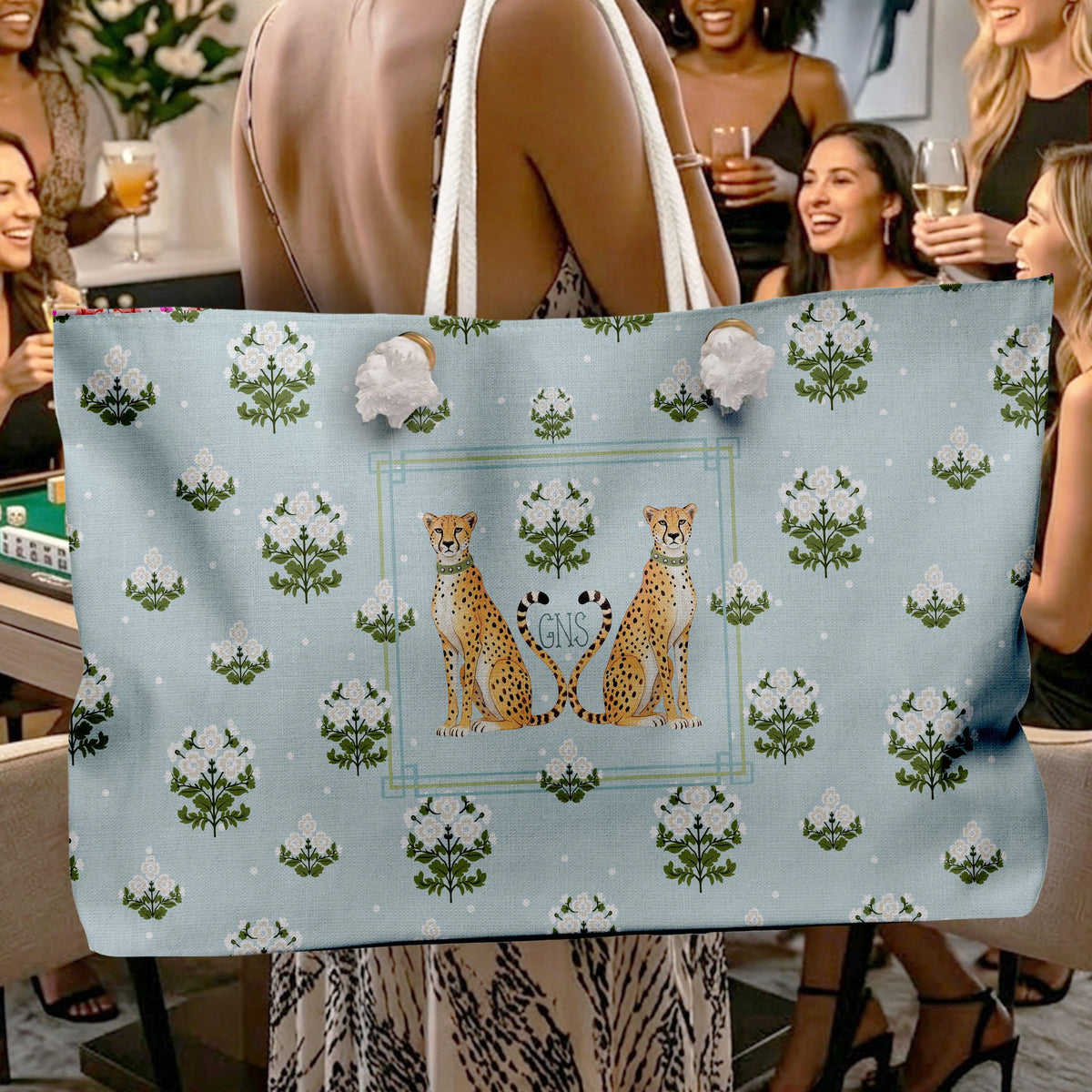 Custom Personalized Mahjong Tote Bag