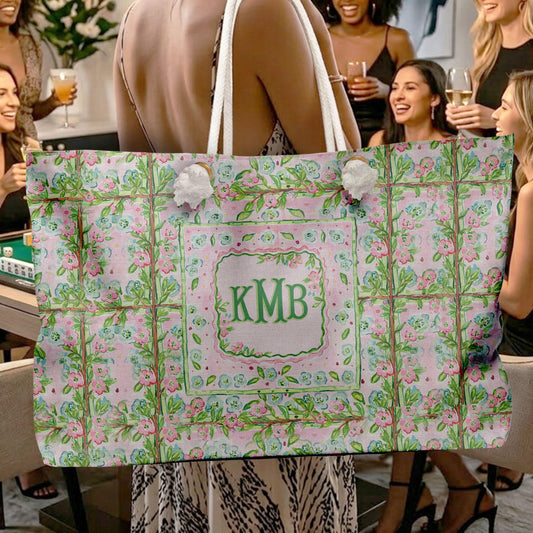 Custom Personalized Mahjong Tote Bag