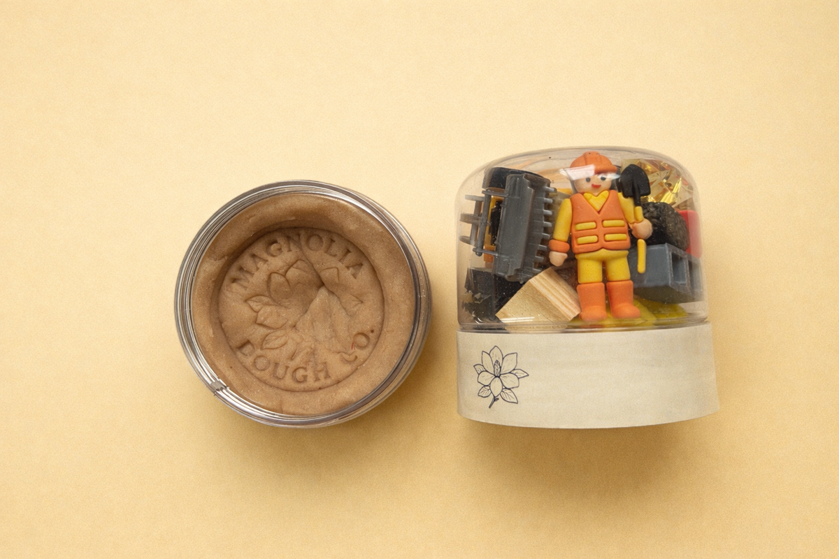 Construction Sensory Play Dough Jar