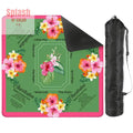 Mahjong Mat With Instructions, Preppy Pink, Green Charleston Tropical Mahjong Game Mat
