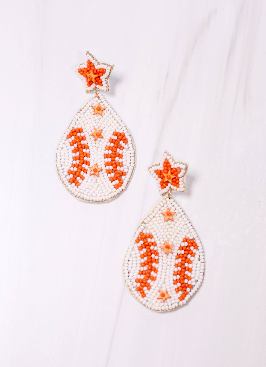 Ballgame Best Earring White/Orange