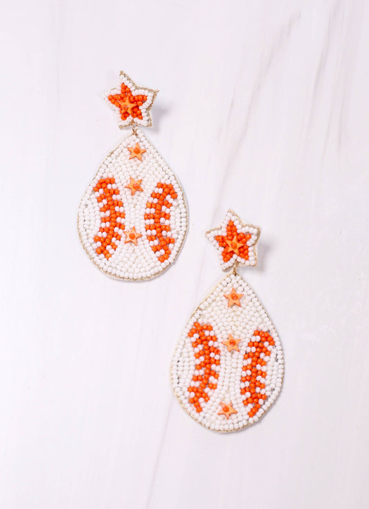 Ballgame Best Earring White/Orange