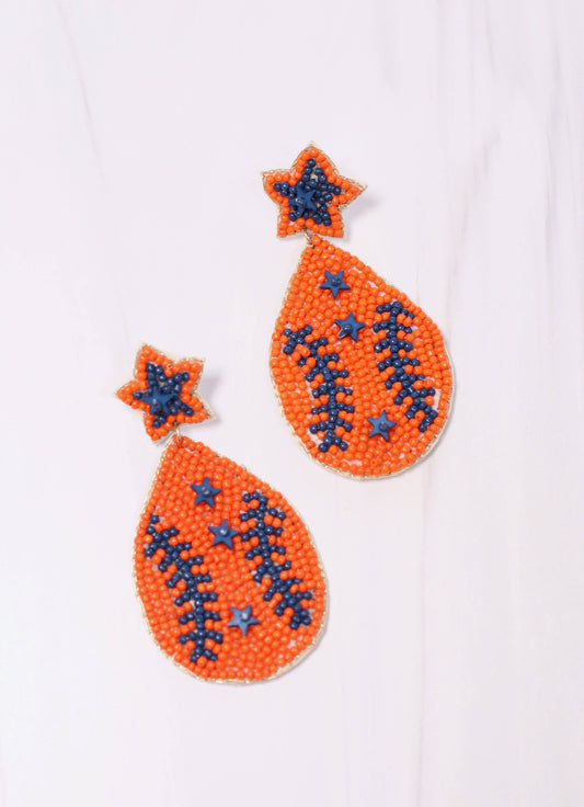 Ballgame Best Earring Orange/Navy