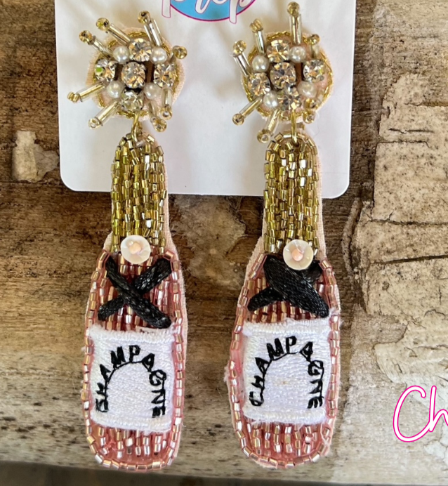 Toast to Glam Champagne Earrings