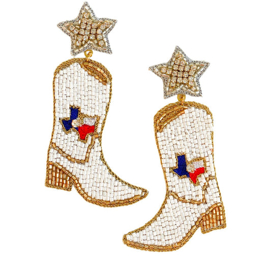 Heart of Texas Boot Earrings